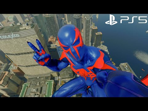 Spider-Man Remastered - 2099 Black Suit Free Roam Gameplay (Performance RT Mode)