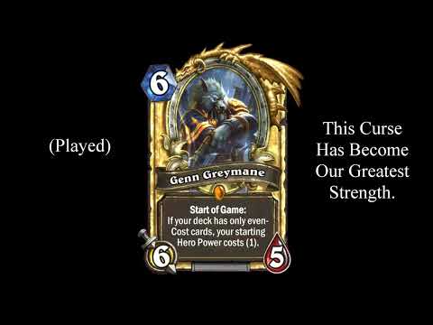 Voice Impressions: Hearthstone: Genn Greymane Voice Lines