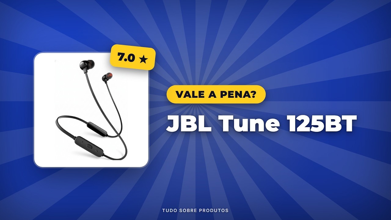 Miniatura da avaliação em vídeo de Fone de Ouvido JBL Tune 125BT Bluetooth - Preto