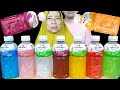 ASMR Drink MOGU MOGU Blueberry Mango Melon Grape Coconut Strawberry Peach