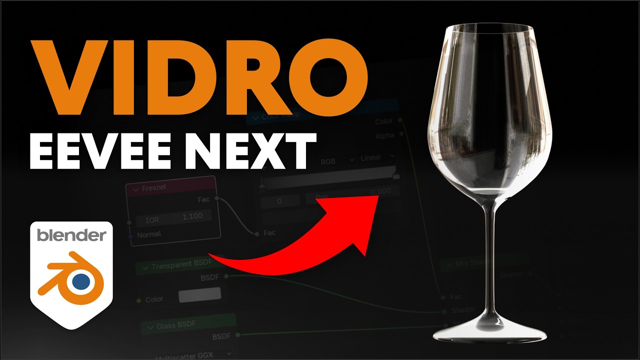 Como criar material de VIDRO na Eevee Next (Blender 4.2 em diante)