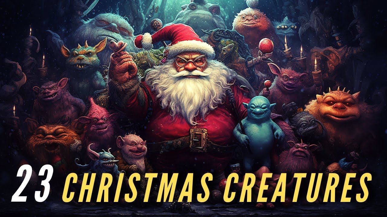 23 Creatures and Characters Related with Christmas and Winter Holidays