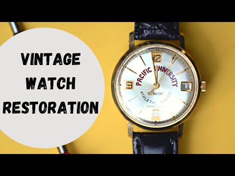 1970's Caravelle Vintage Watch Restoration. Full watch repair in 4K