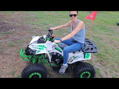 X PRO STORM 125CC ADULT ATV QUAD Nicki's Test Ride break in procedure! Cheap quad worth it?  👍 & SUB