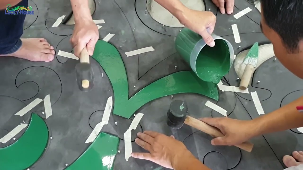 Thi công sàn nghệ thuật Hacinco