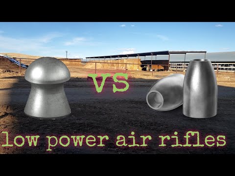 pellets vs slugs from a low power air rifle.  .177 cal