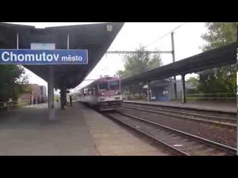 ČD 843.006(vzadu) - Odjezd vlaku R 1192 - Chomutov město, 6.10.2013