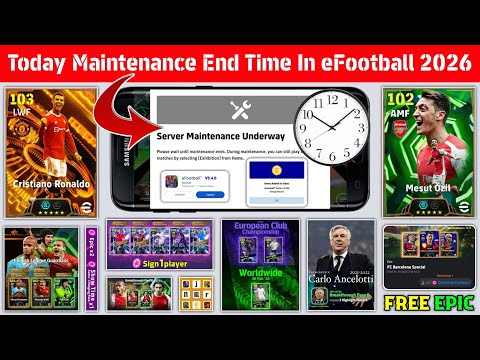 Wartungsarbeiten in eFootball 2026 Mobile heute beendet | PES-Serverwartung | Wartungsende
