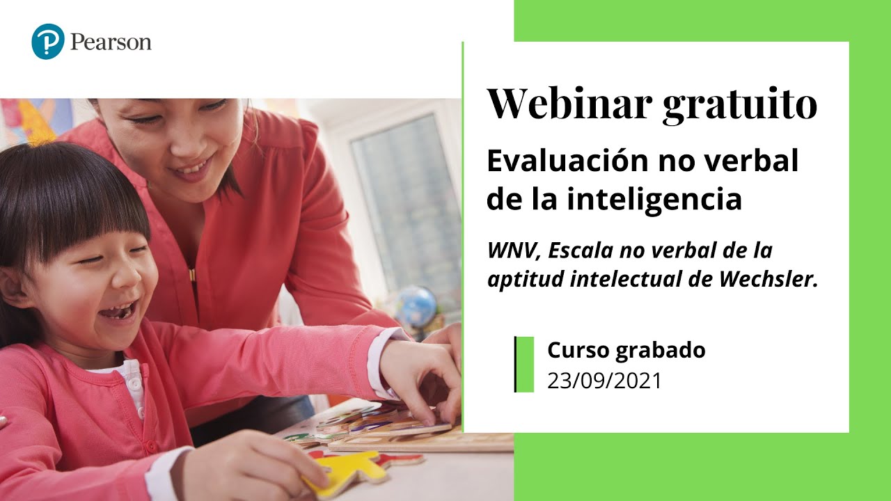 Webinar gratuito sobre la: Evaluación no verbal de la inteligencia (WNV)