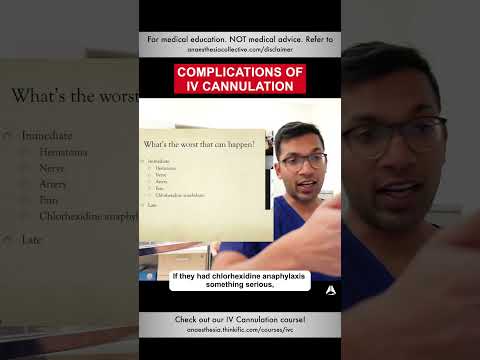 Complications of IV Cannulation | #shorts #ivcannulation #anesthesiology #nurse