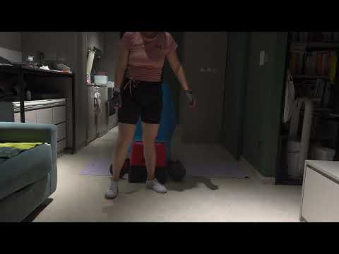 Workout with Renee | W2D6 | dumbbell shoulder press x 15 lb x 12 reps x 3 sets