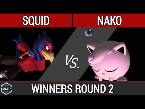 SDSU Biweekly 53 - Squid (Falco) vs. Nako (Puff) - SSBM WR2 - Smash Melee