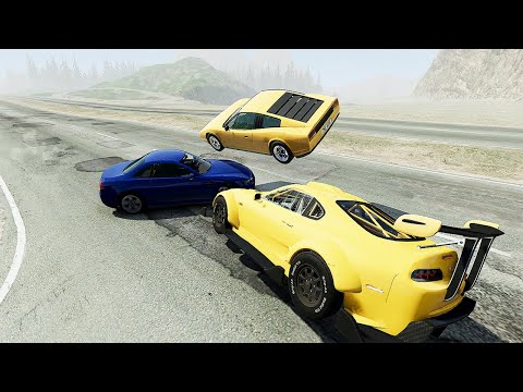 Cars VS Traffic Accident #4 High Speed Cars Crashes - BeamNG Drive