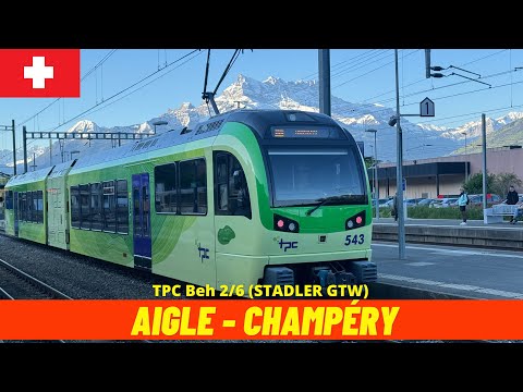 Cab Ride Aigle → Champéry (Transports Publics du Chablais, Switzerland, May 2025) driver's view 4K