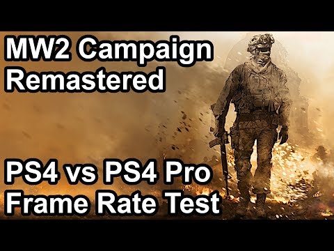 Call of Duty Modern Warfare 2 Remastered PS4 vs PS4 Pro Frame Rate Comparison