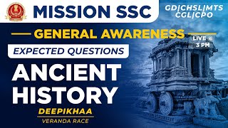 ANCIENT HISTORY - Expected Questions with Mock Test Series | SSC CGL, CHSL Exams | Veranda Race - 1