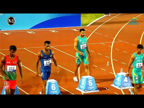100M MEN'S FINAL || 4th South Asian Senior Athletics Championship -2025 |