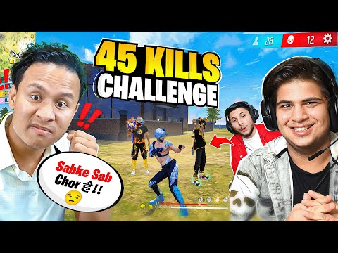 My First Gameplay & 45 KIlls Challenge with Nonstop Gaming @TUFANFF99 😍 Free Fire Max
