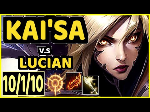 CHRISBERG (KAI'SA) vs LUCIAN - 10/1/10 KDA BOTTOM ADC CHALLENGER GAMEPLAY - EUW