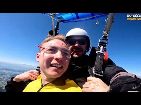 Prawie straciłem przytomność, skok ze spadochronem w tandemie, Łososina Dolna 07.07.2023