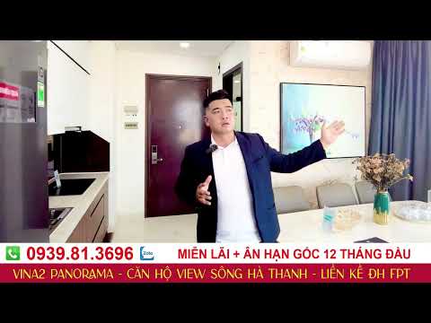 Căn hộ bên sông Vina2 Panorama sổ lâu dài quý 4 bàn giao 1.1 tỷ 2PN 59m2