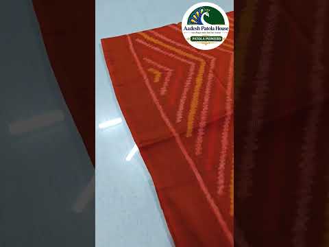 Orange Lehriya Motifs Woollen Shawl