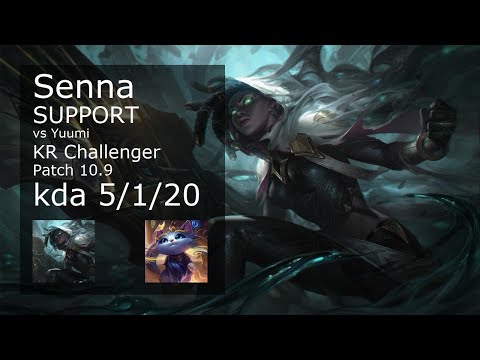 Senna vs Yuumi Support - KR Challenger 5/1/20 Patch 10.9 Gameplay // [롤] 세나 vs 유미 서폿