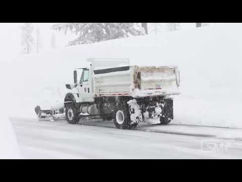 03-14-2023 Lassen Volcanic National Park, CA - Buildings Buried by Snow, Atmospheric River Impacts