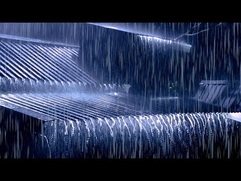 Beat Stress & Goodbye Insomnia in 3 Minutes with Heavy Rain,Thunder Sounds on a Tin Roof at Night #5
