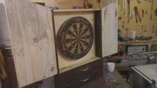 JordsWoodShop - Build a Dartboard Cabinet pt 2 of 2 (beginner project)