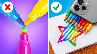 初心者のための美しい絵の描き方チュートリアル：123 GO! LikeのレインボーDIYチャレンジ