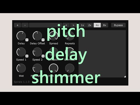 spirals - pitch shifted echoes and shimmer reverb (free version)