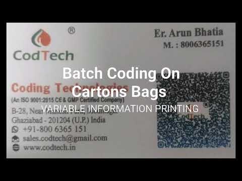 Handheld Batch Coding Printer For Bags/ Cartons / Big Pouches / Shipper Boxes