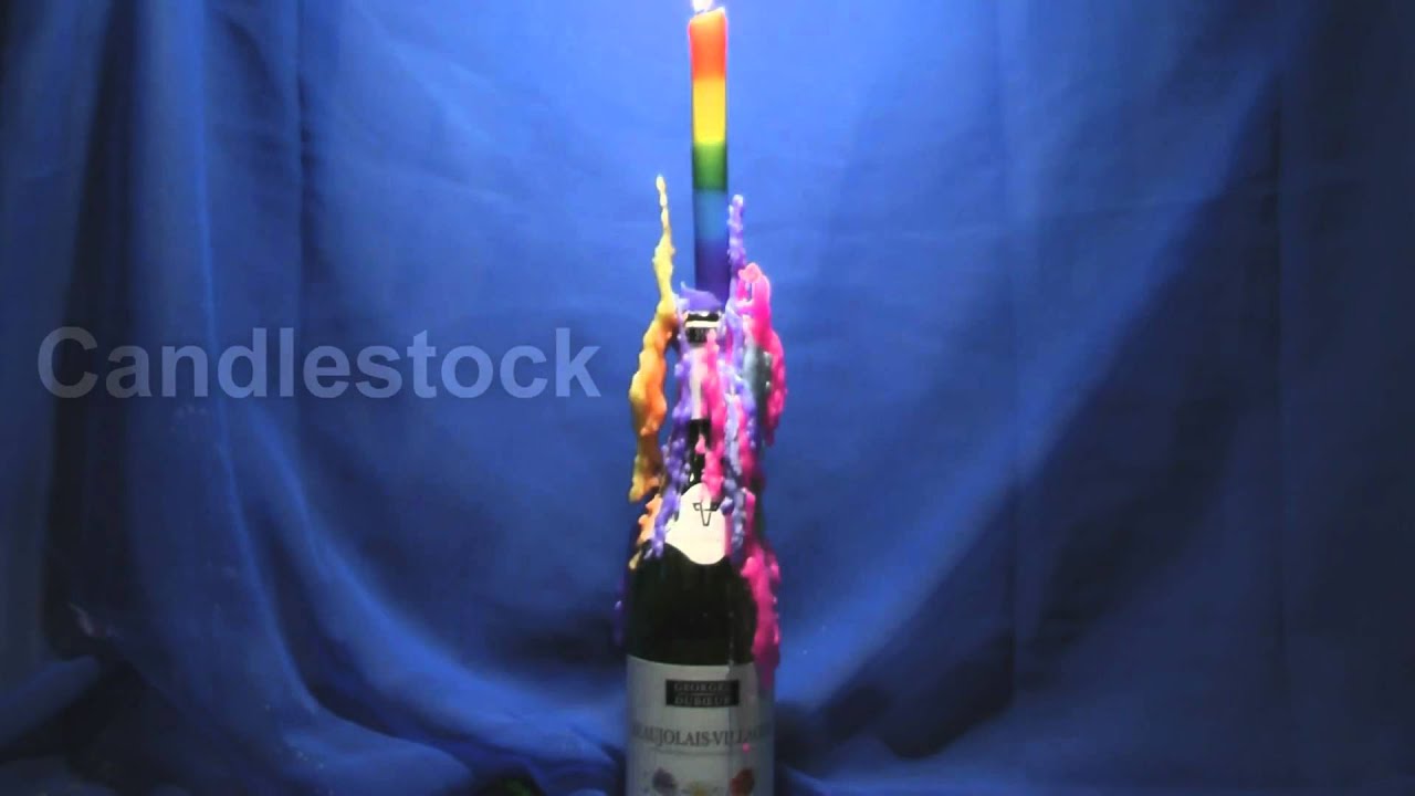 Wine Bottle Drip Candles from Candlestock.com