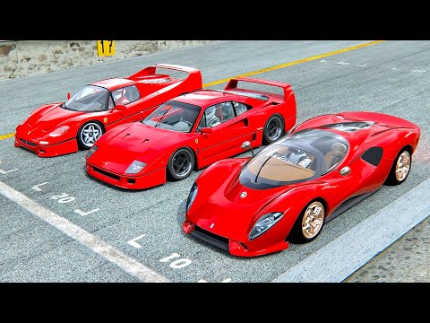 De Tomaso P72 2022 vs Ferrari F40 vs Ferrari F50 at Monza GP