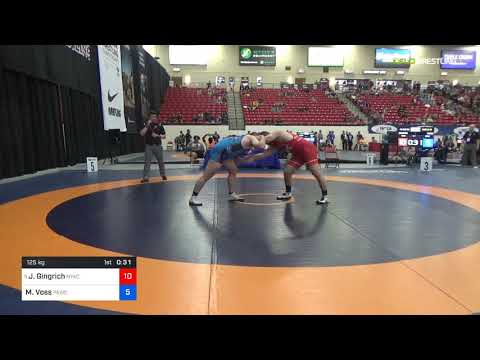 2018 Marine Corps US Open/Senior Men's Freestyle 125 Con 8 #1 - Jonathan Gingrich (NYAC) Vs. Matth