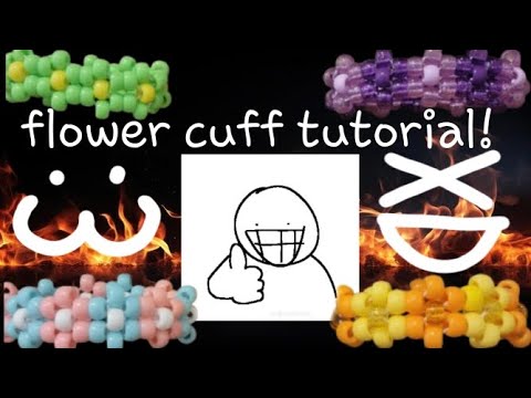 Flower Kandi Cuff Tutorial! 