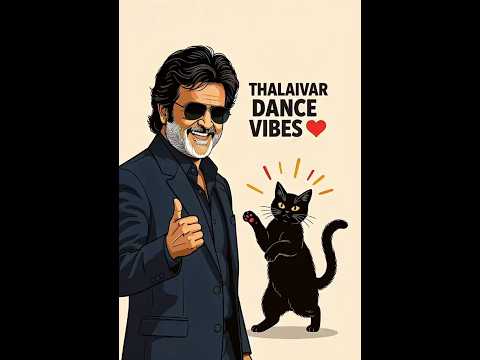 🐱 Cat Dancing to Rajinikanth’s Manasilayo | Vettaiyyan Magic! #shorts #cat #cute