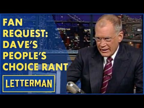 Fan Request: Dave's People's Choice Awards Rant Against CBS | Letterman