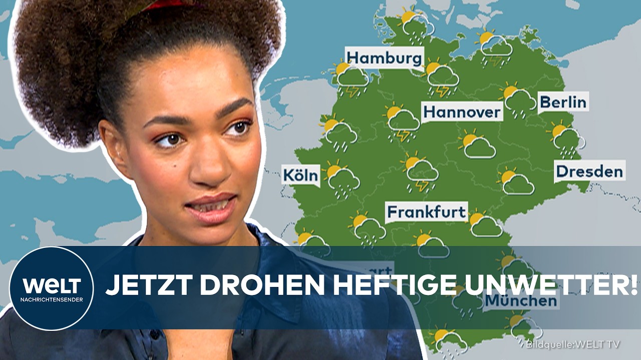 UNWETTER-ALARM: Heftige Gewitter, Starkregen und Sturmböen! Unwetterfront rollt über Deutschland!