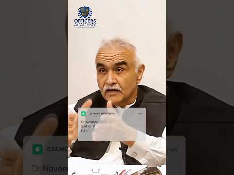 Abdul Wahab (PAS) — 18th Position, CSS 2024 | Interview Prep at Officers Academy