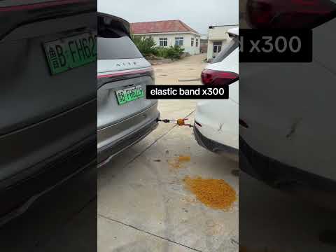 Can Elastic Bands tow a car? #car #cartest #automotive