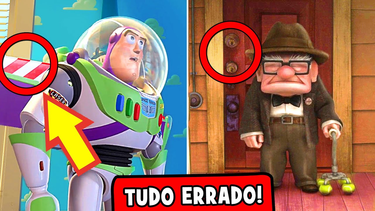 ERROS ABSURDOS da PIXAR que você não percebeu! 🤦‍♂