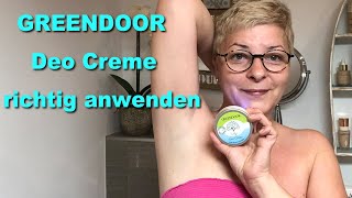 GREENDOOR Deo Creme richtig anwenden | Tipp zum Thema schwitzen
