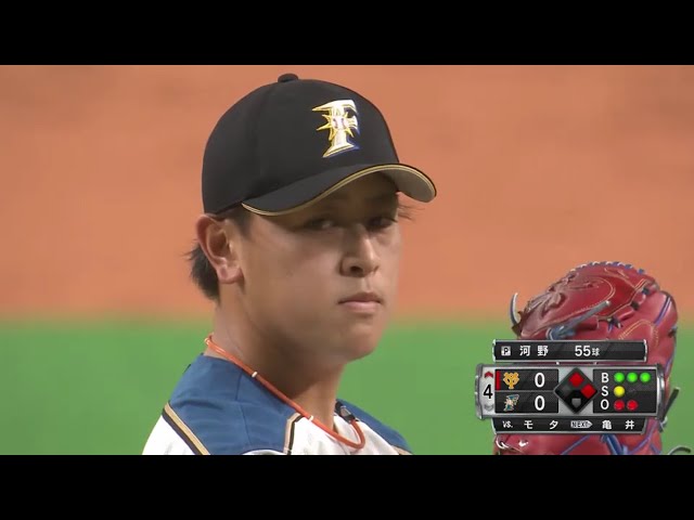 【4回表】ファイターズ・河野 一打同点の場面を凌いで4回無失点の好投!! 2020/3/3 F-G