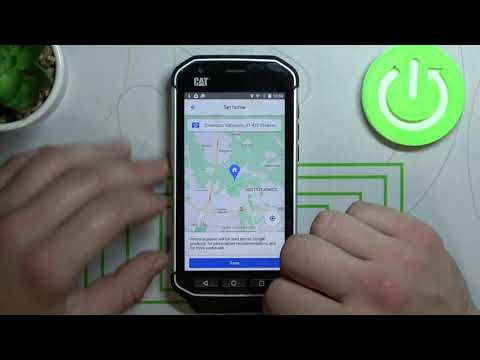 How to Change Work and Home Location in Google Maps on CAT S40 - Google Maps Settings