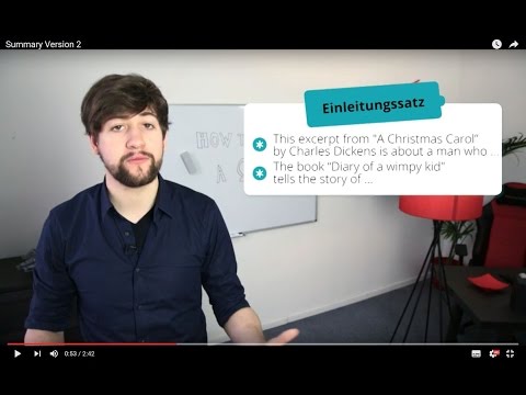 Summary: eine Zusammenfassung schreiben