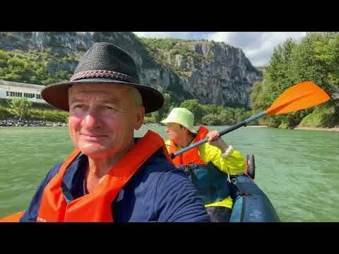 Unsere erste Kanufahrt auf der Etsch