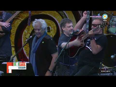 Víctor Heredia con León Gieco en Cosquín 2017