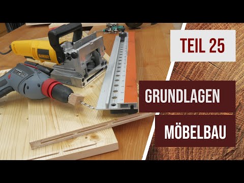 Grundlagen Möbelbau - Teil 25 - Hängeschrank bauen, Flachdübel, Lochreihen, Oberfläche mit Schellack